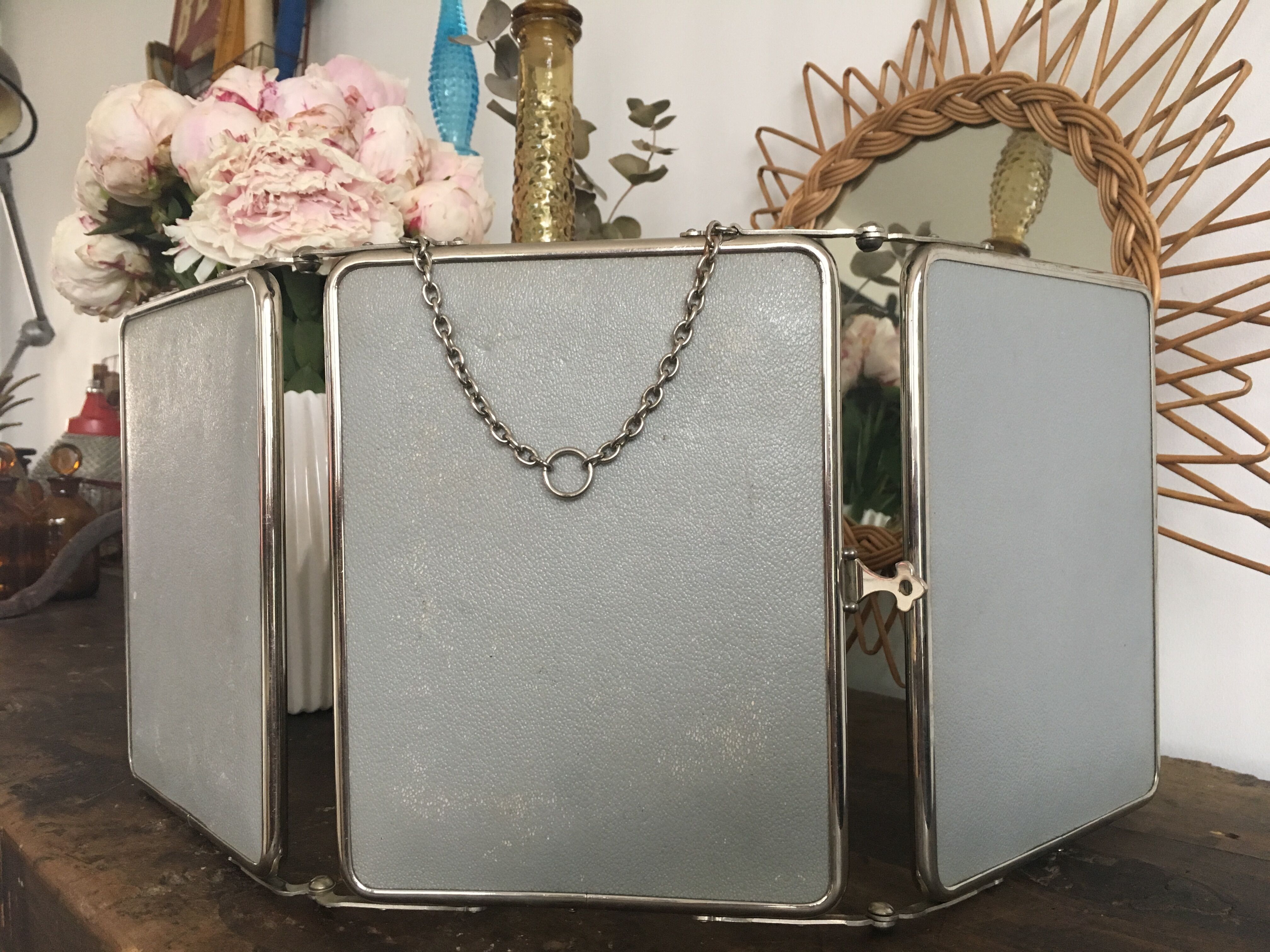 Barber triptych mirror 22.5 x 57cm