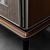 Buffet en bois vintage moderne des années 1950