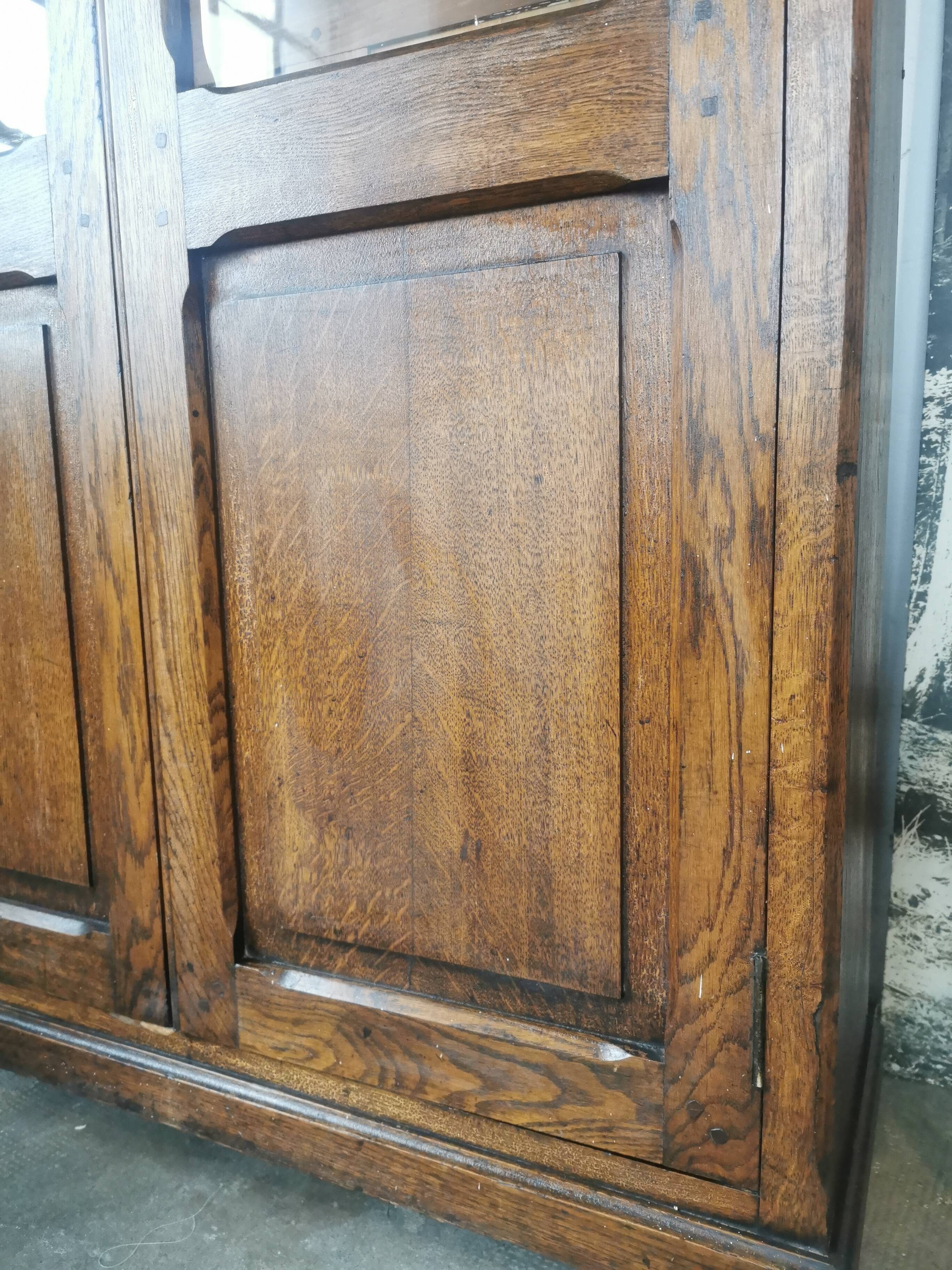 Display cabinet, oak bookcase from the 20s