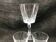 Set of four old vintage glass crystal walking glasses