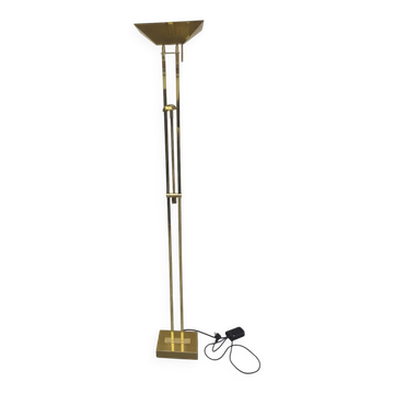 Brass reading floor lamp