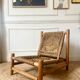 Wood and rope armchair by Audoux and Minnet from the 1950s.