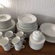 Dish set 60 pieces in white earthenware Italy Quadrifoglio