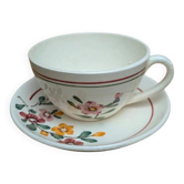 Cup and saucer Sarreguemines model Bitche – Ironstone