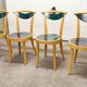 set of 4 chairs bistro Baumann model "Pollen café" design Pagnon / Pelhaître 1997