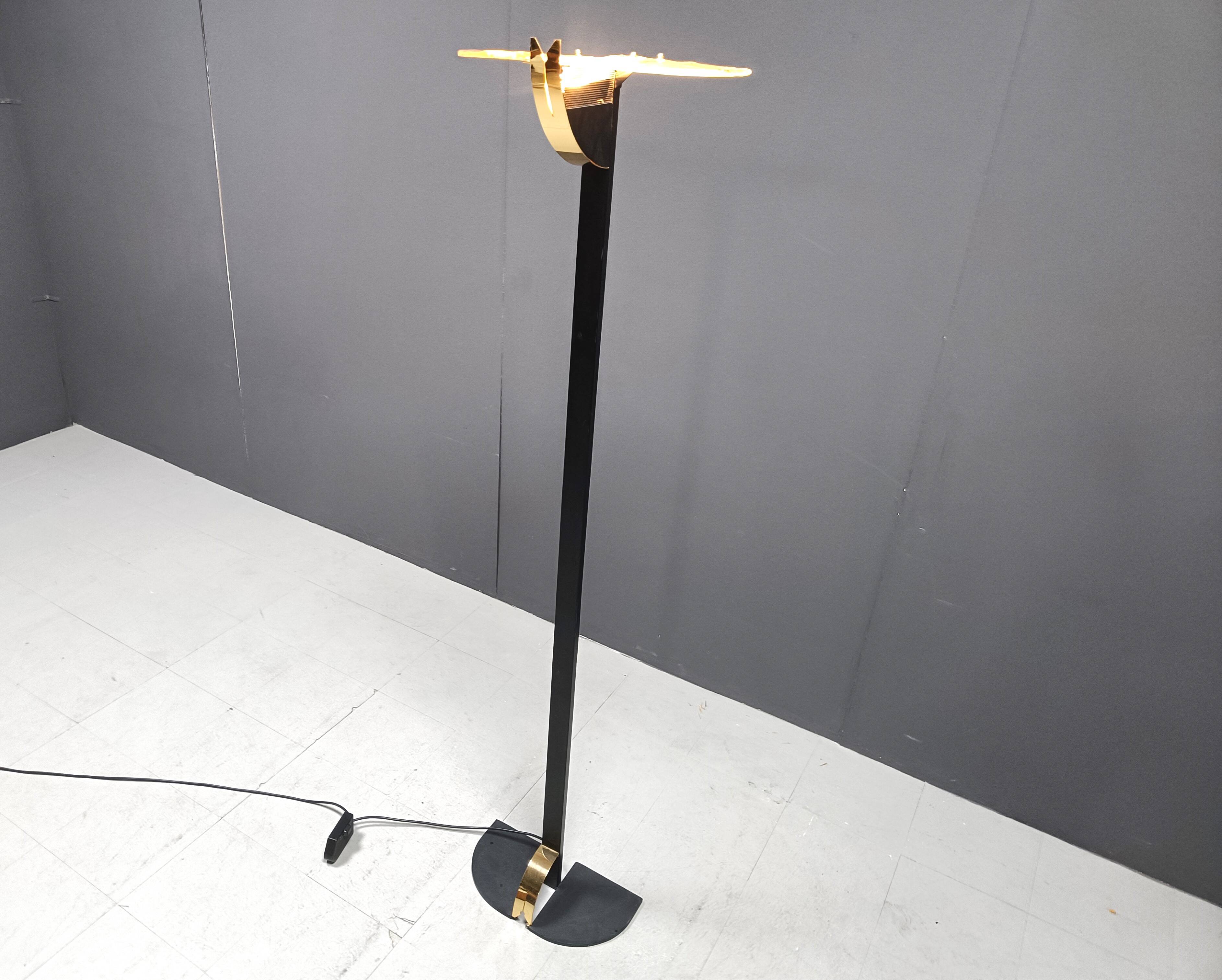 Vintage murano glass floor lamp, 1980s