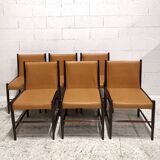 6 chaises modèle Cantu, Sergio Rodrigues, édition Brésilienne 1960