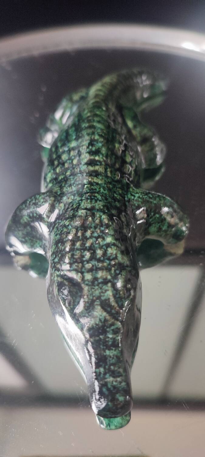 Accolay crocodile in glazed ceramic