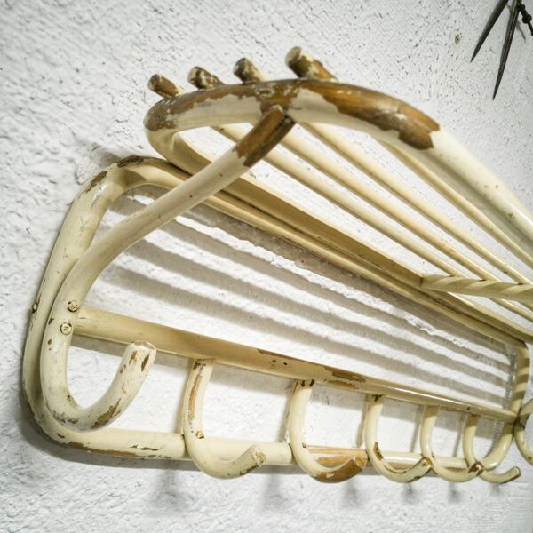 Porte-chapeaux et porte-manteau en bois courbé