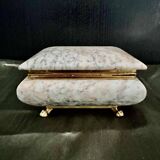 Ashtray, blue-grey marble box from the 1960s, vintage Italy.