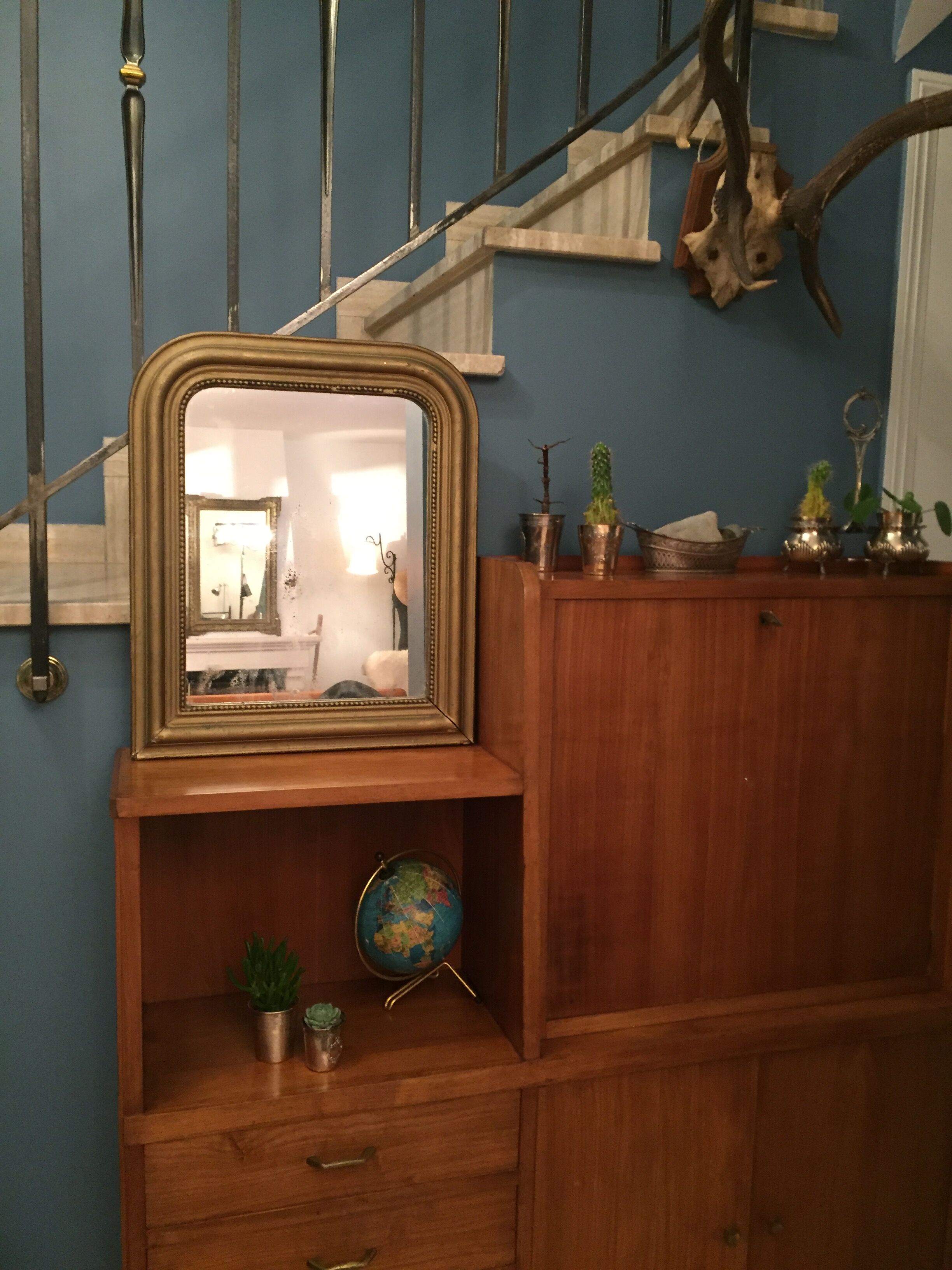 Miroir Louis Philippe bois doré XIXeme