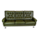 3 pers. sofa in dark green leather with chrome legs from 1970s