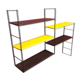 3 studs with 5 tablets, yellow and brown 97x90cm