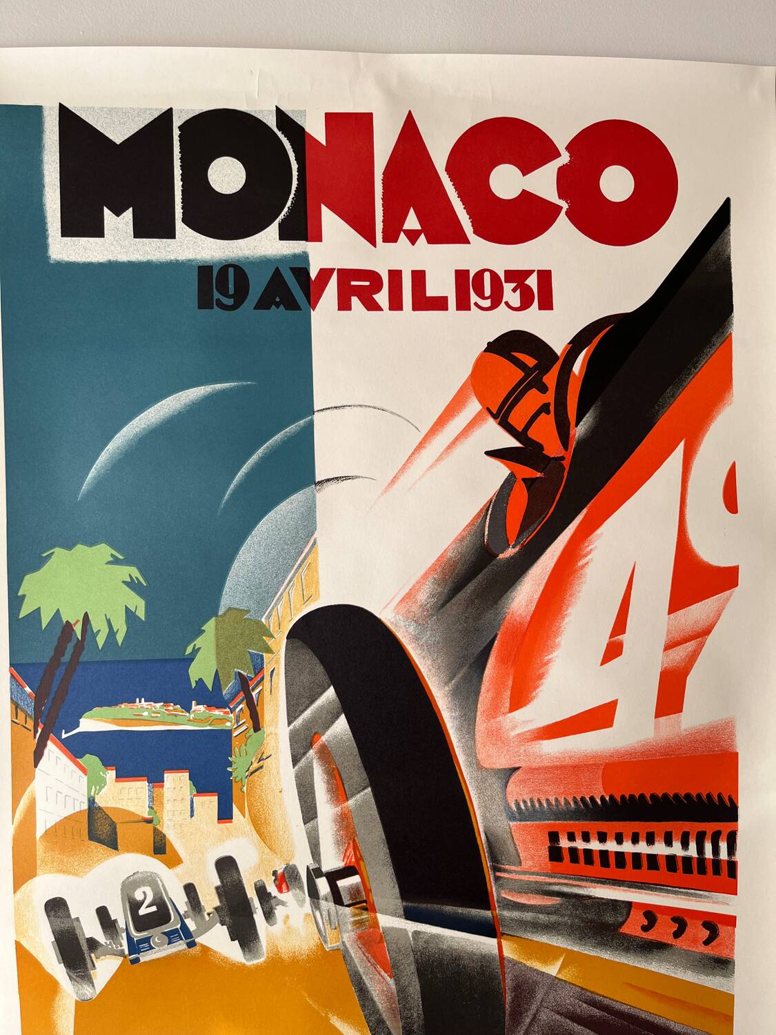 Lithograph of the 1931 Monaco Grand Prix
