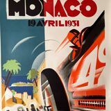 Lithograph of the 1931 Monaco Grand Prix
