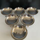 Set of 6 vintage stainless steel ice cream bowls