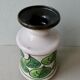 Ceramic vase, vegetable decoration, Strehla GDR, 60s