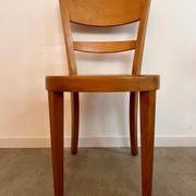 Lot 12 wooden bistro chairs by Horgen Glarus 70s vintage