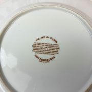 Decorative round porcelain dish "the art of chokin" made in japan