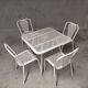 René Malaval vintage perforated metal garden furniture Seducta 1950s