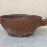 Set of 4 stoneware bowls with square handle