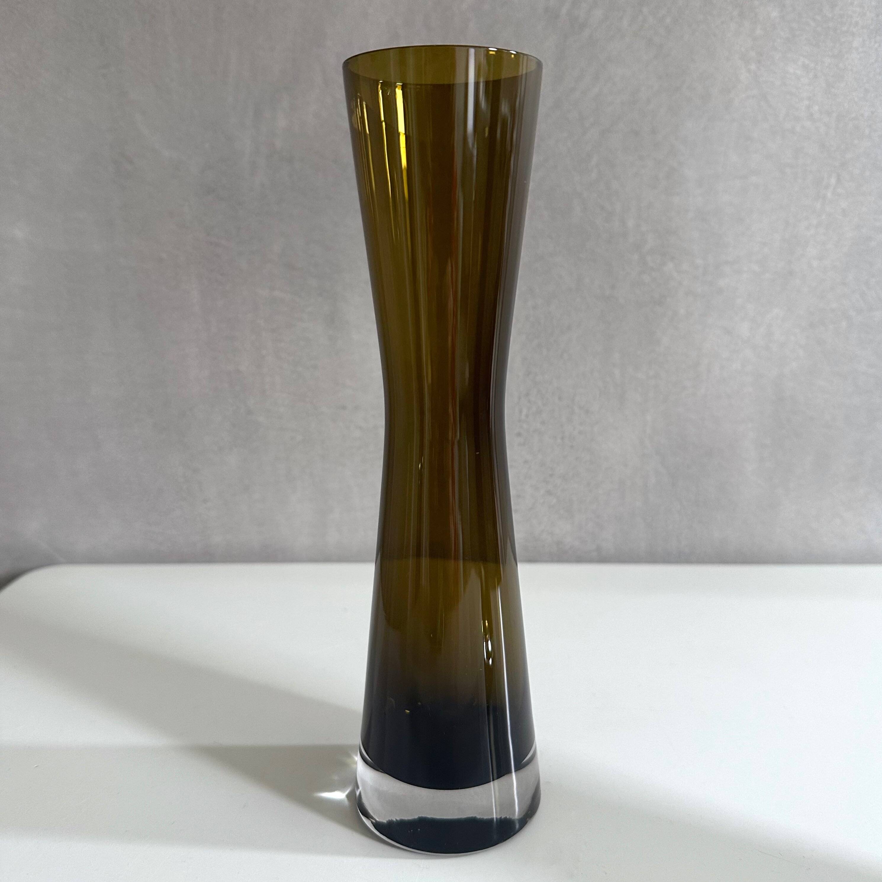 Mid-century glass vases, crystal glass, 60's vase, vintage interior