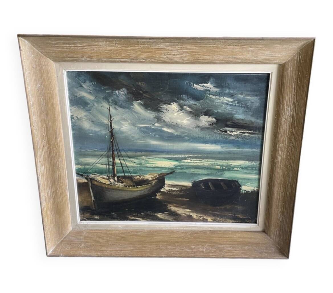 Maurice Vlaminck oil on canvas seascape