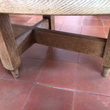 Coffee table in oak and ceramic by GUILLERME ET CHAMBRON