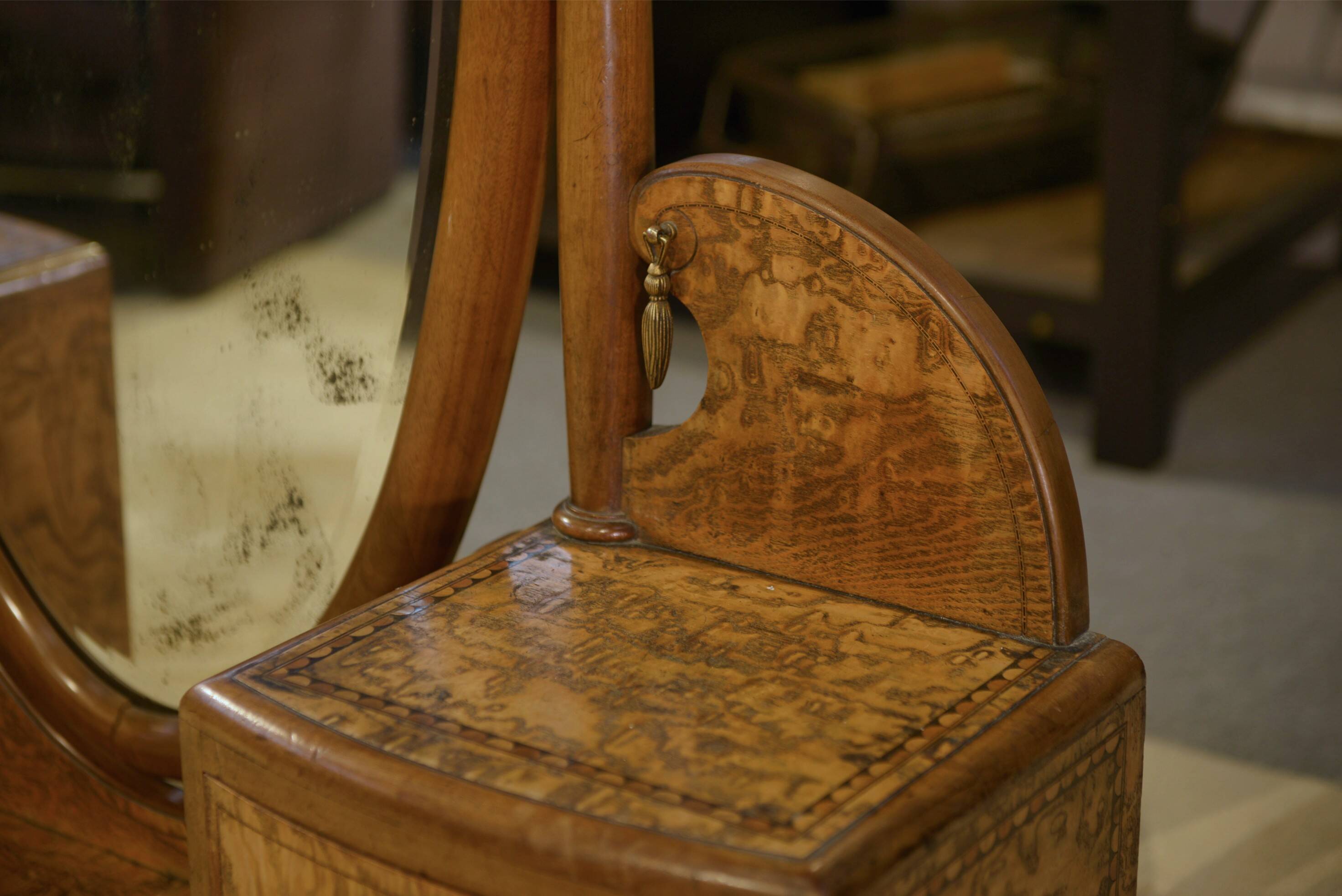 Art Deco full-length mirror by Octave Dupont, 1930s.