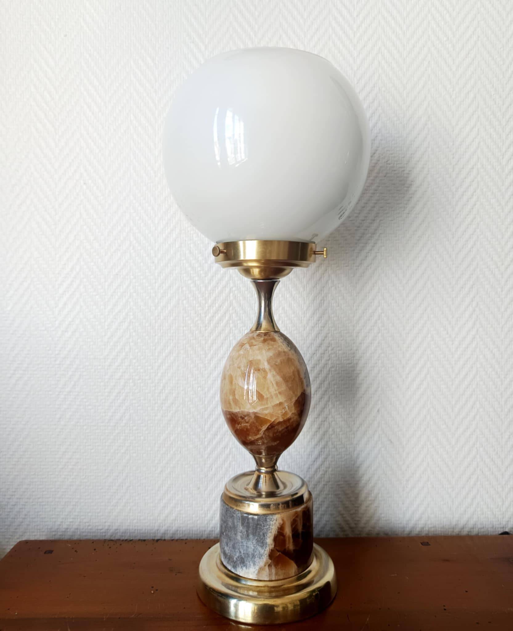 Art deco onyx lamp circa 1950