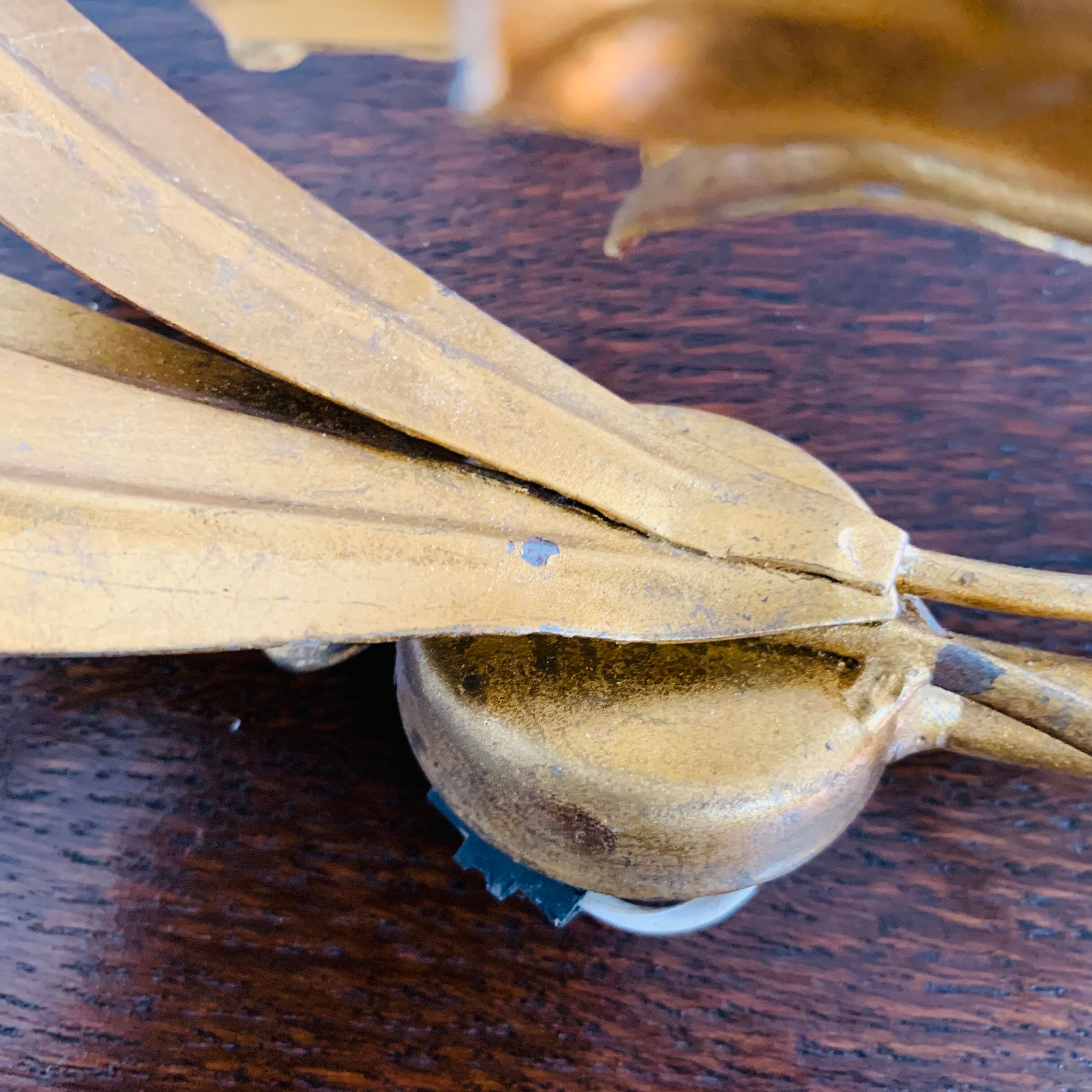 Pair of gilded wall sconces sheaves of wheat