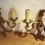 Paire d’appliques en bronze doré