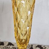 Art deco amber glass vase