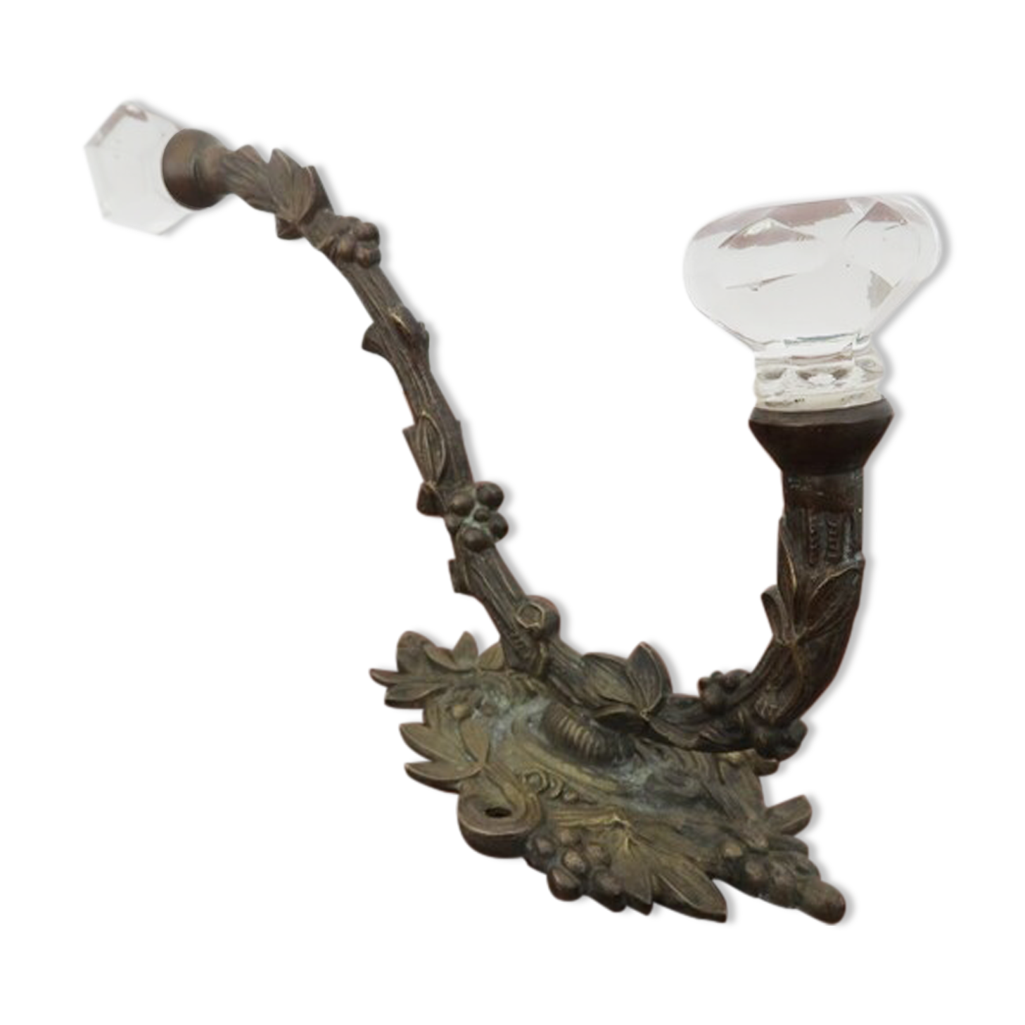 Art Deco bronze and glass coat rack from the 20s and 30s