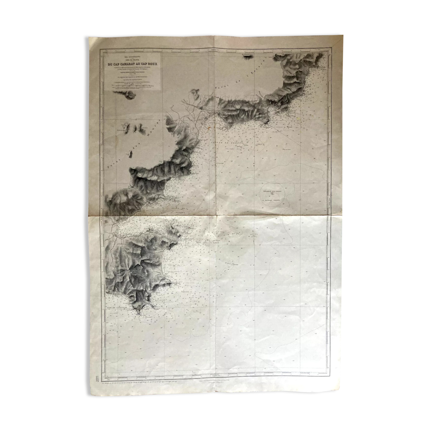 Map from Cap Camarat to Cap Roux: Gulf of St Tropez Ste Maxime Fréjus Côte d'Azur