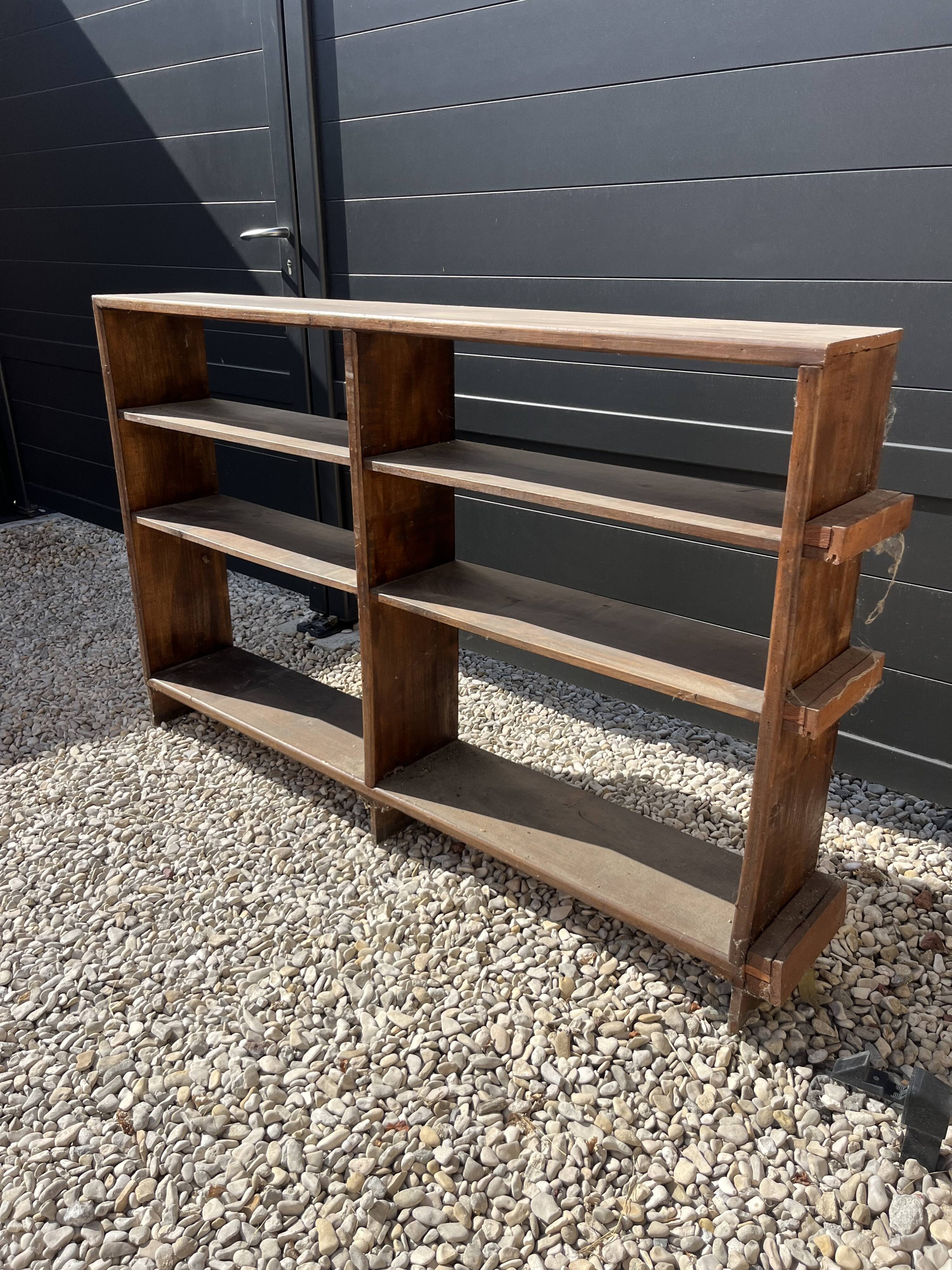 Vintage oak display bookcase