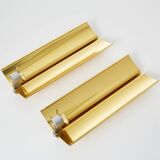 Vintage Modernist Brass Wall Candle holder  Sconce  height 30 cm designed By Lars Norinder