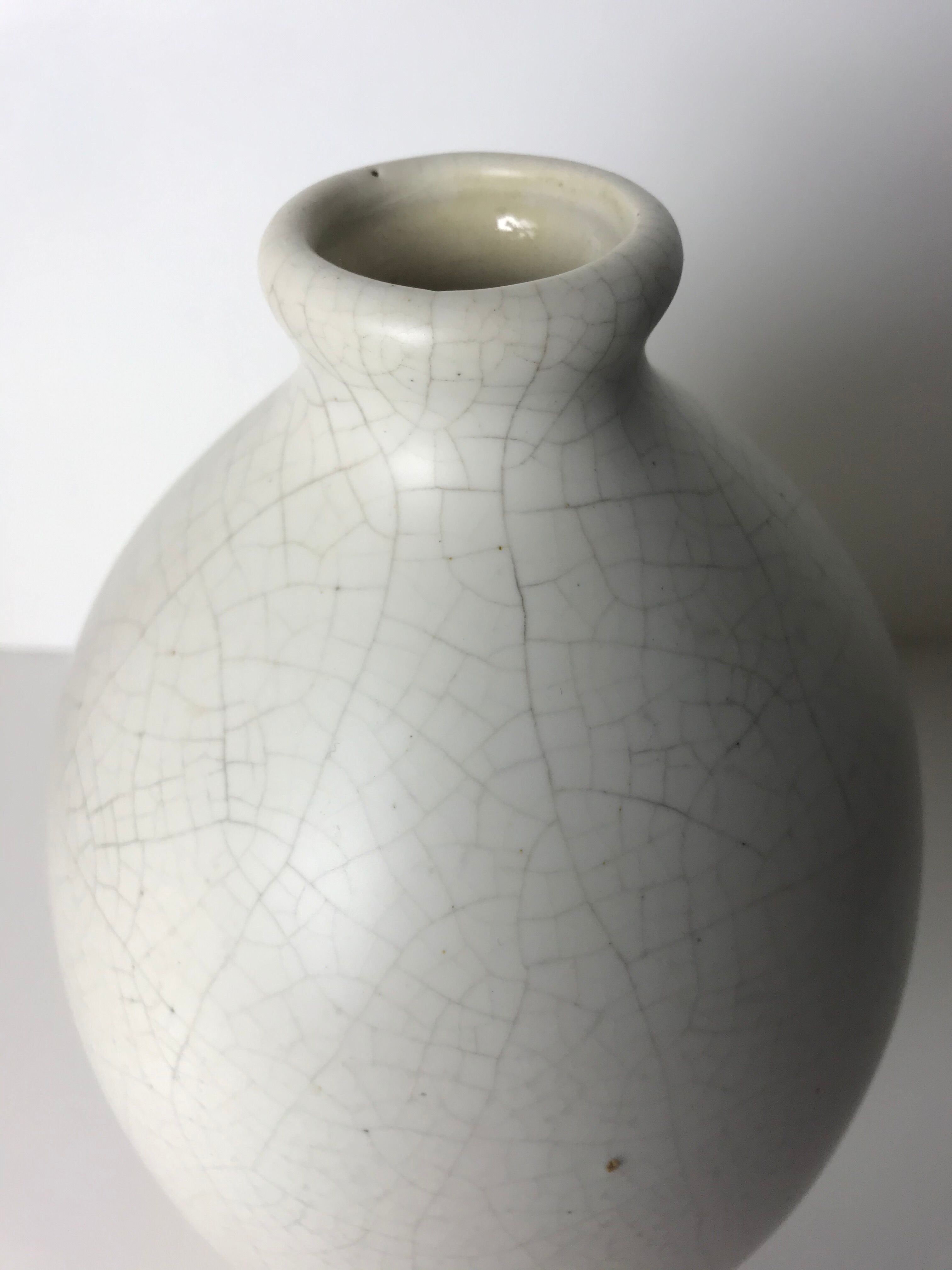 White enamelled vase