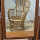 Fauteuil en Rotin Bambou vintage 1950s design -H85cm