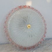 Precious Italian pink Murano glass ceiling fixture, Murano, 1970