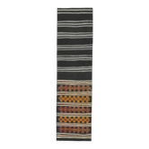 Tapis couloir fait main en laine et coton Oushak turc des années 1970, 63x246.