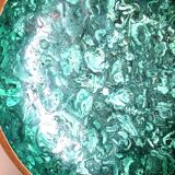 Malachite cut and brass, circa 1970