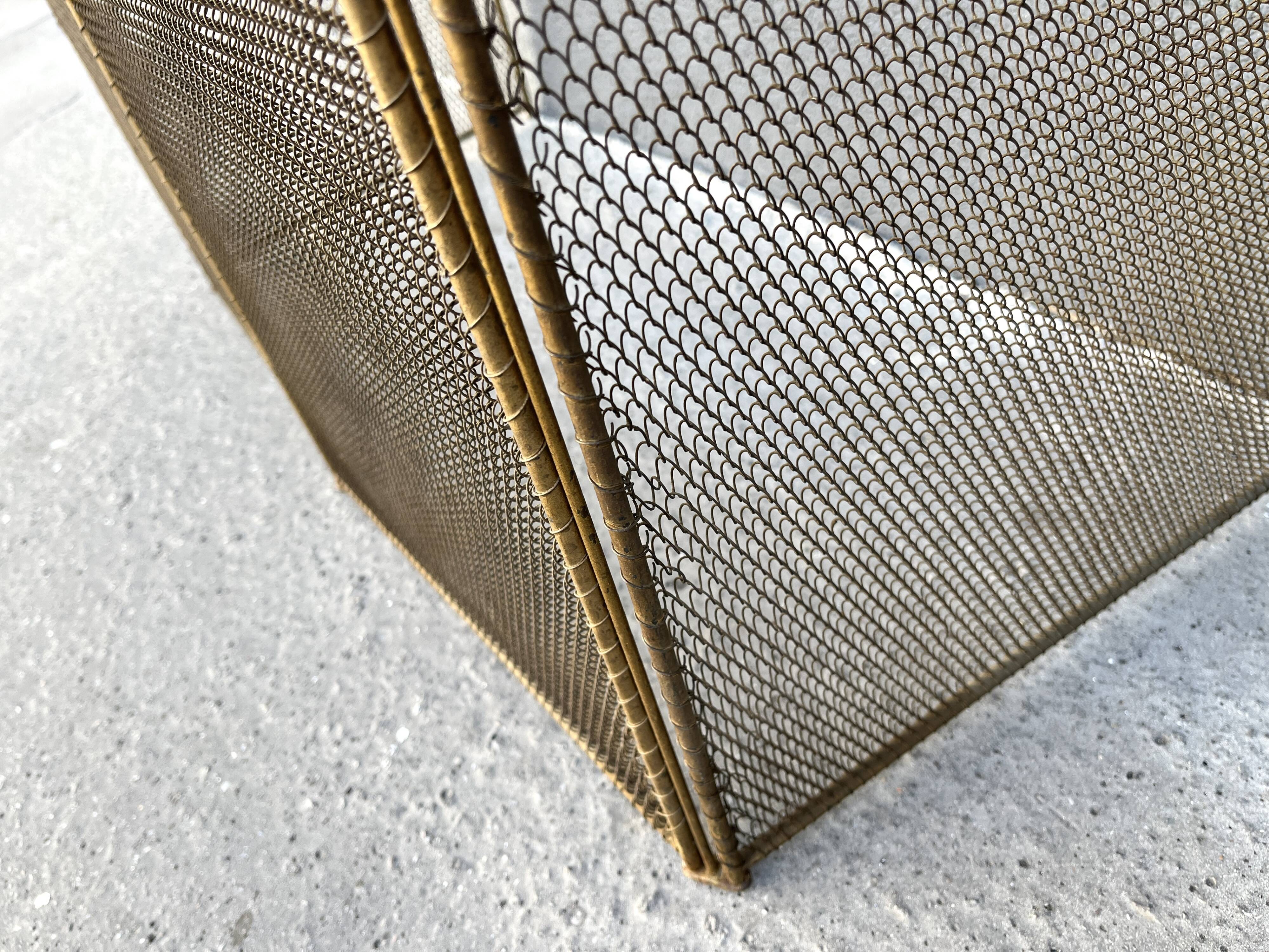 Old 19th century fireplace screen, old 4-panel spark arrester