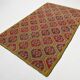 5x8 Burgundy & Yellow Vintage Kilim Rug, 160x258Cm