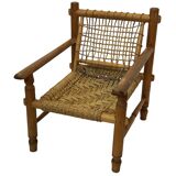 Vintage Lounge chair in style of Audoux  France 50's Design