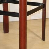 Matteo Grassi high stool in leather and metal