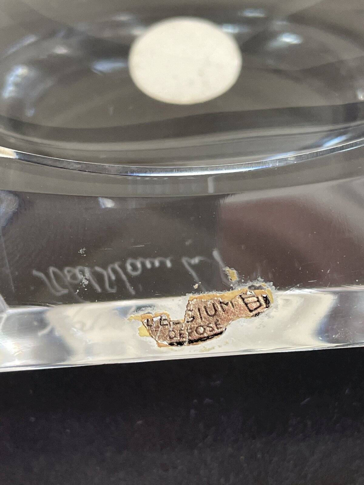 Crystal ashtray Val St Lambert Belgium