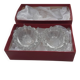 Antique crystal salt and pepper shakers, with their small spoon
