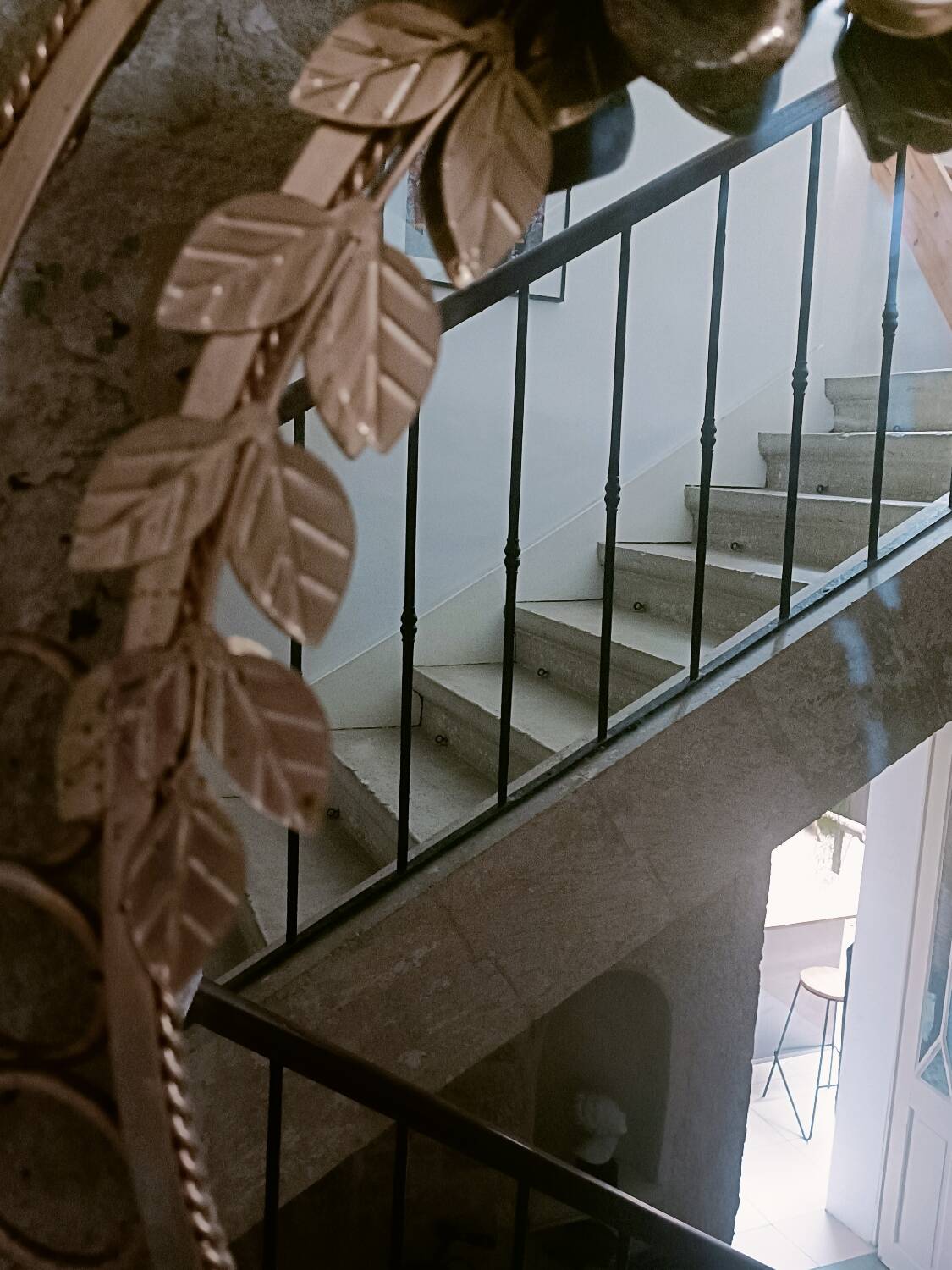 Vintage gold floral mirror