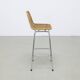 3x bar stool in rattan and chrome by rohé noordwolde, 1960s